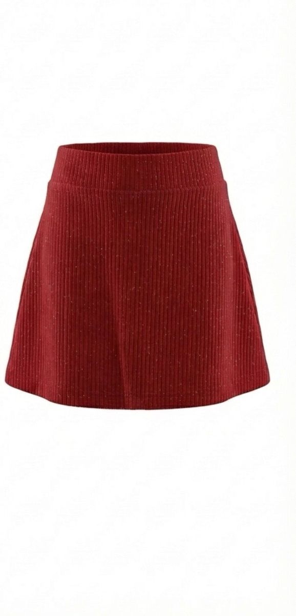 Red Velour Libba Skirt