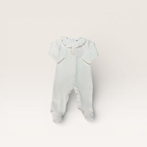 Pink Pima Pram Emb Footie