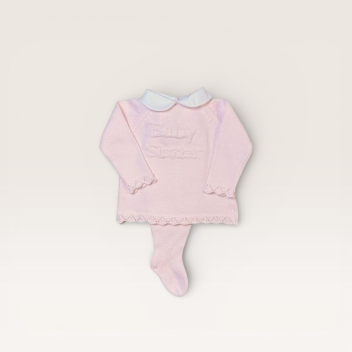 Pink Baby Sister Footed Set