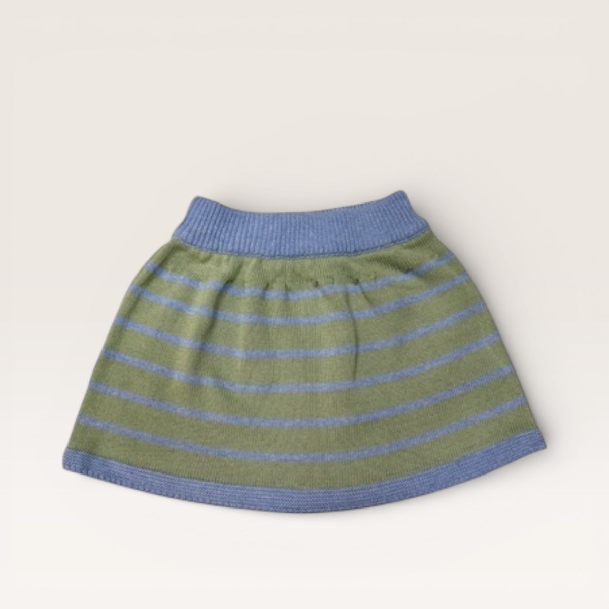 Chambray & Sage Striped Skirt