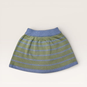 Chambray & Sage Striped Skirt