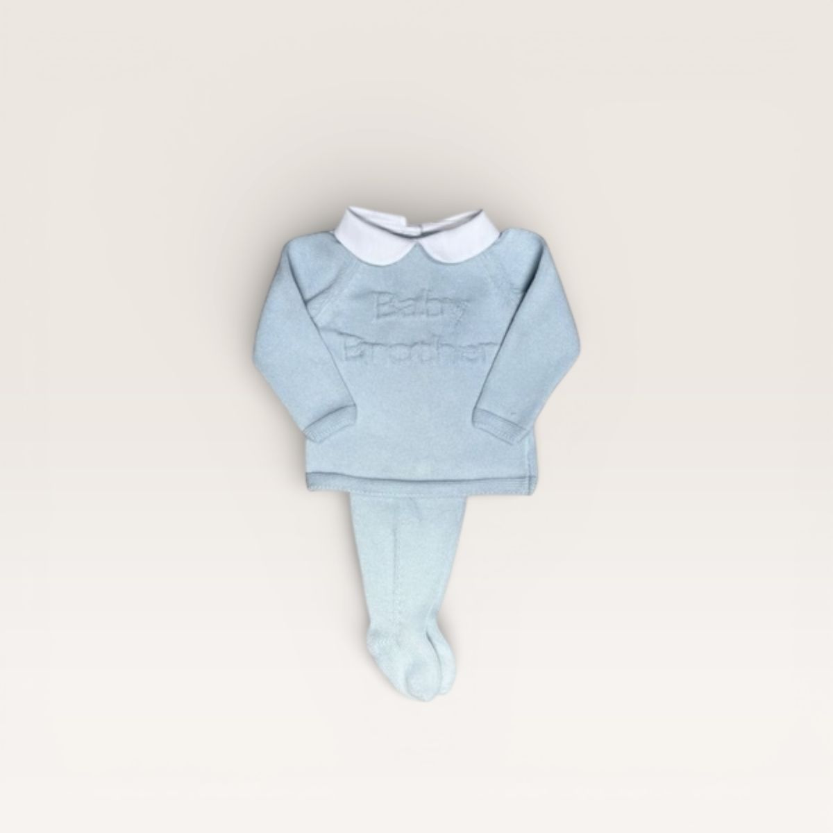Light Blue Baby Brother Footed Set