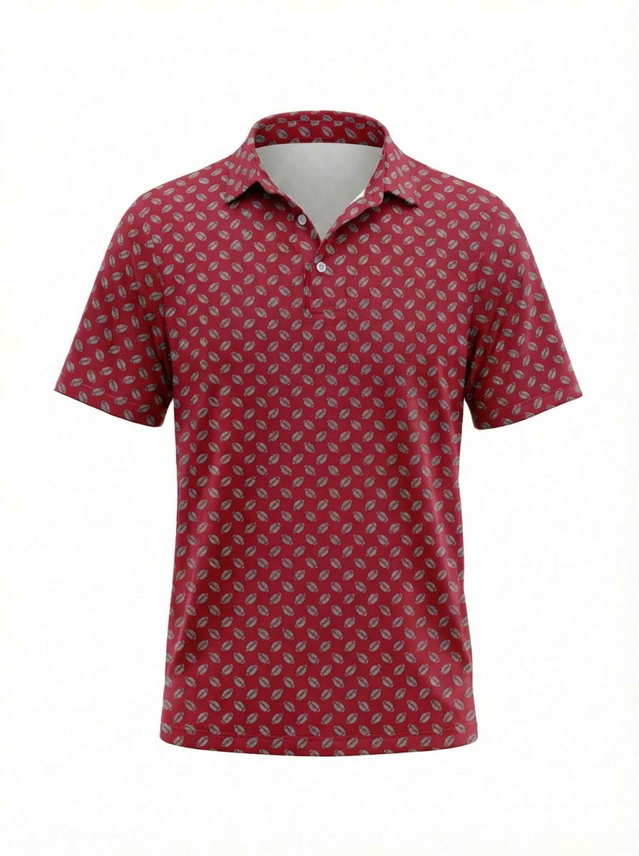 Crimson Football Waterbound Polo