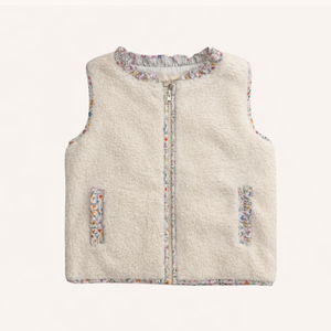 Floral Sherpa Vest