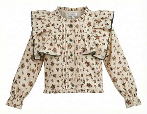 Cream Vintage Floral Effie Top
