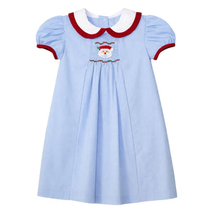 Blue Cord Santa Ellen Smock Dress