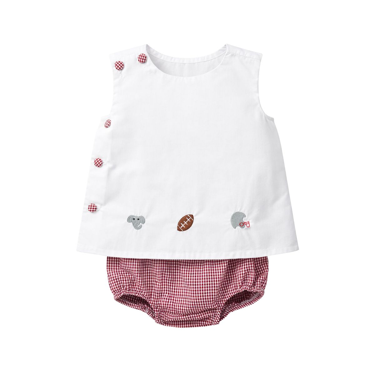 Crimson Elephants Liam Diaper Set