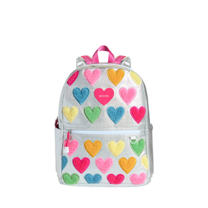 Happy Fuzzy Hearts Kane Double Pocket Backpack