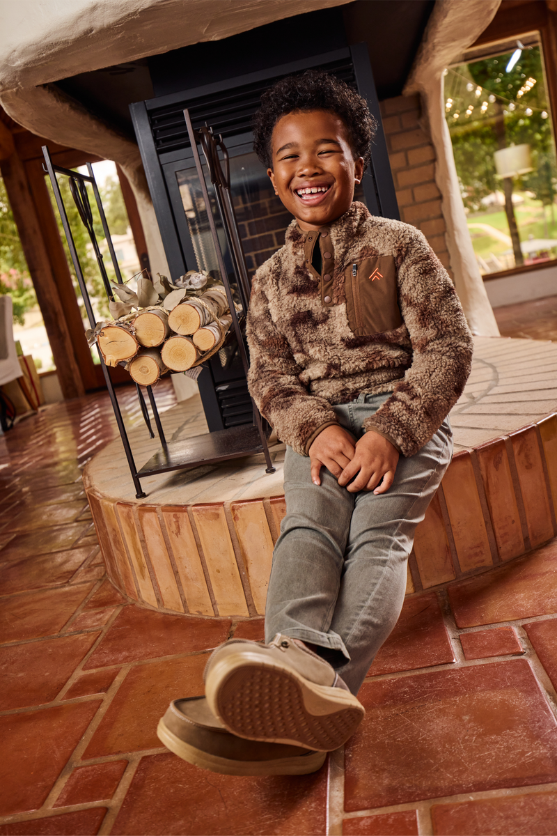 Camouflage Sherpa Snap Jacket