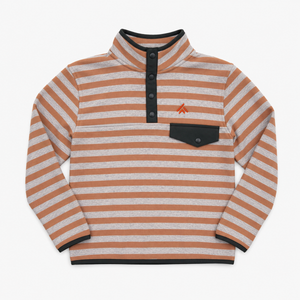 Grey/Orange Stripe Snapper Jacket