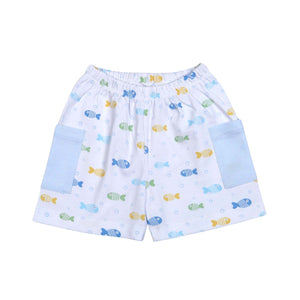 Blue Buddies Pima Shorts (Toddler)