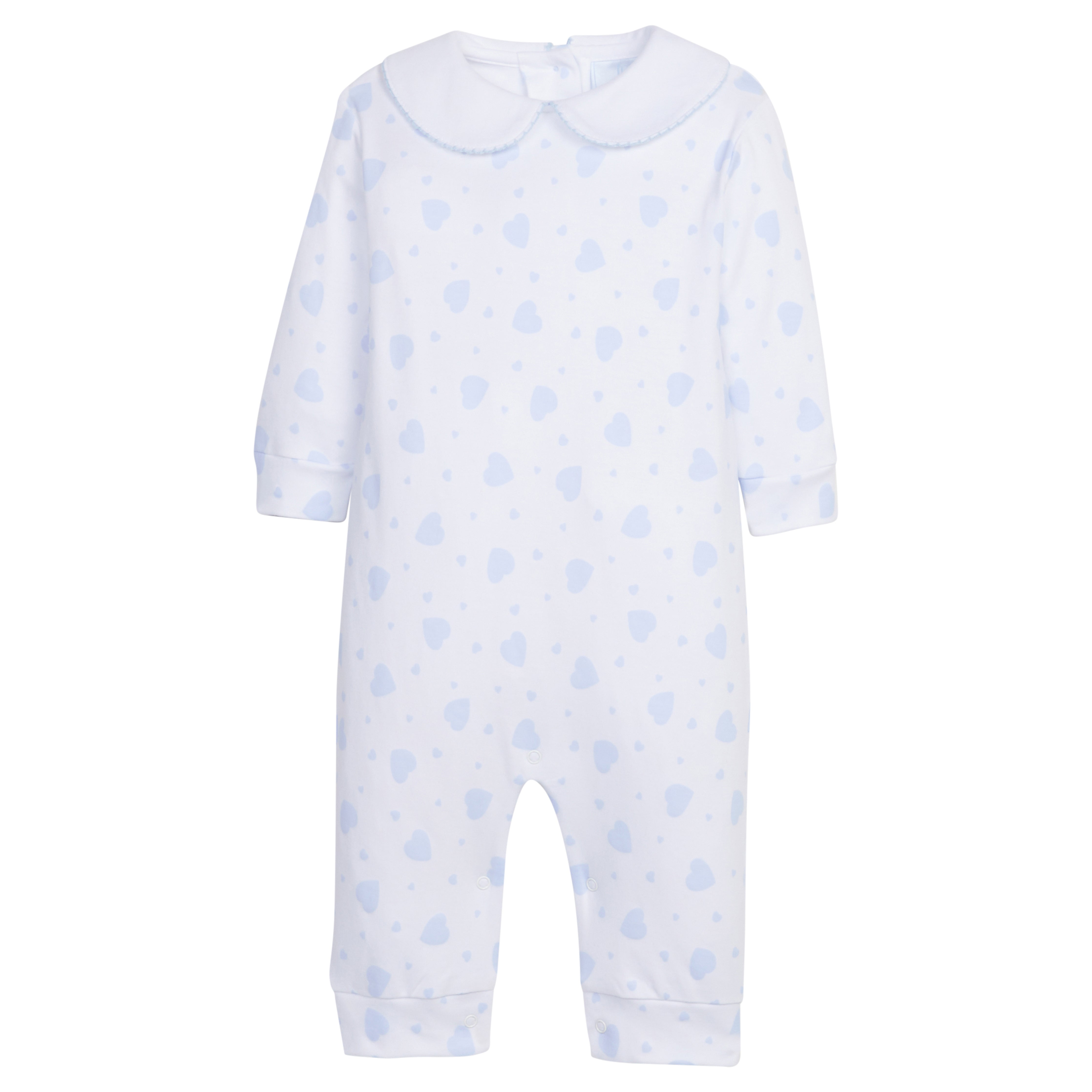 Blue Heart Printed Playsuit (Baby)