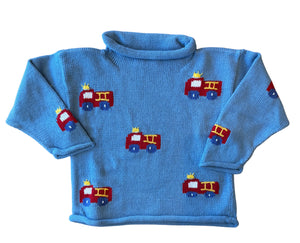 Firetrucks All Over Rollneck Sweater (Baby)