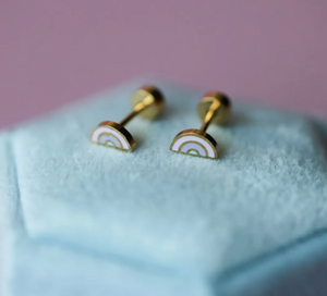 Tiny Rainbow Earrings