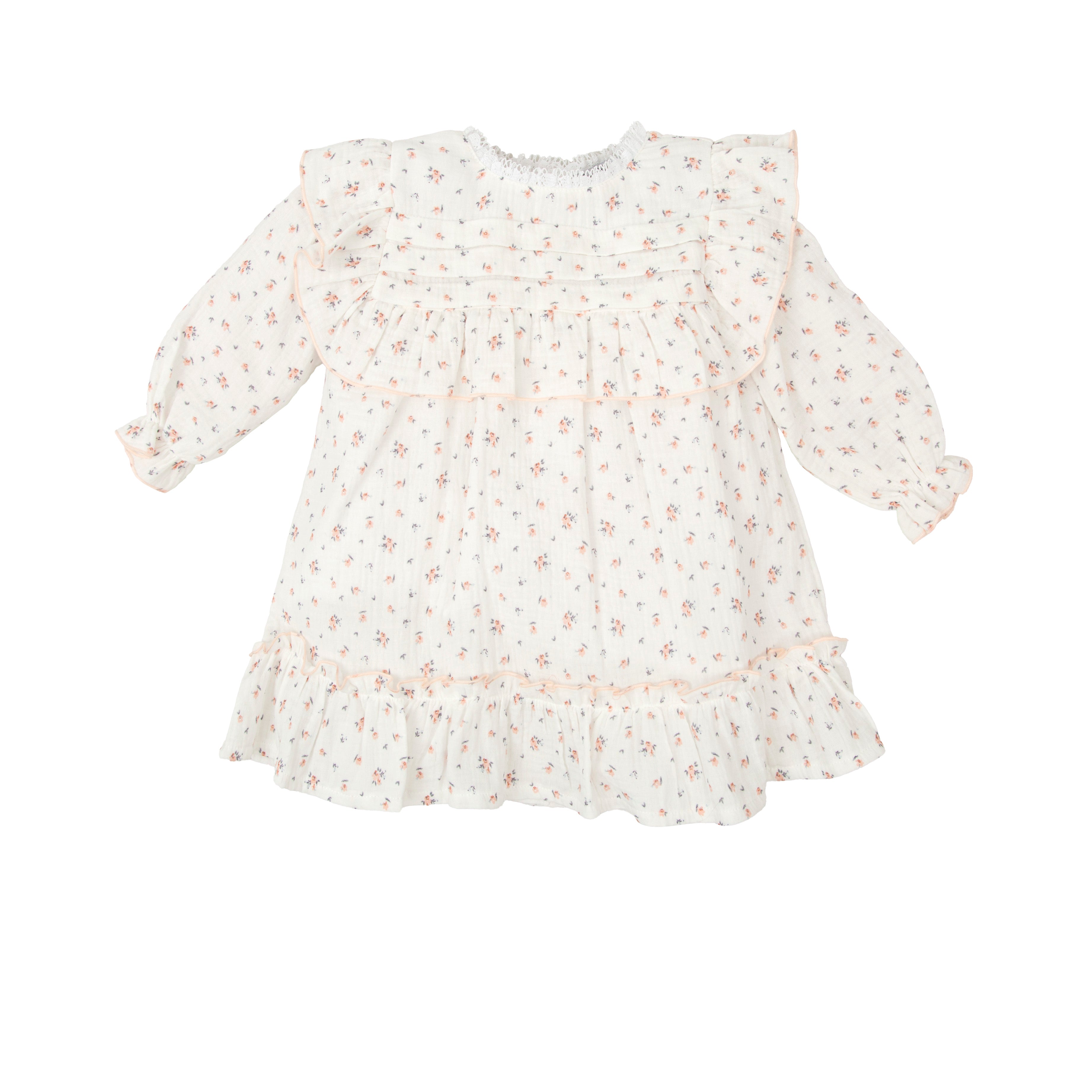 Autumn Floral Muslin Dress (Kid)