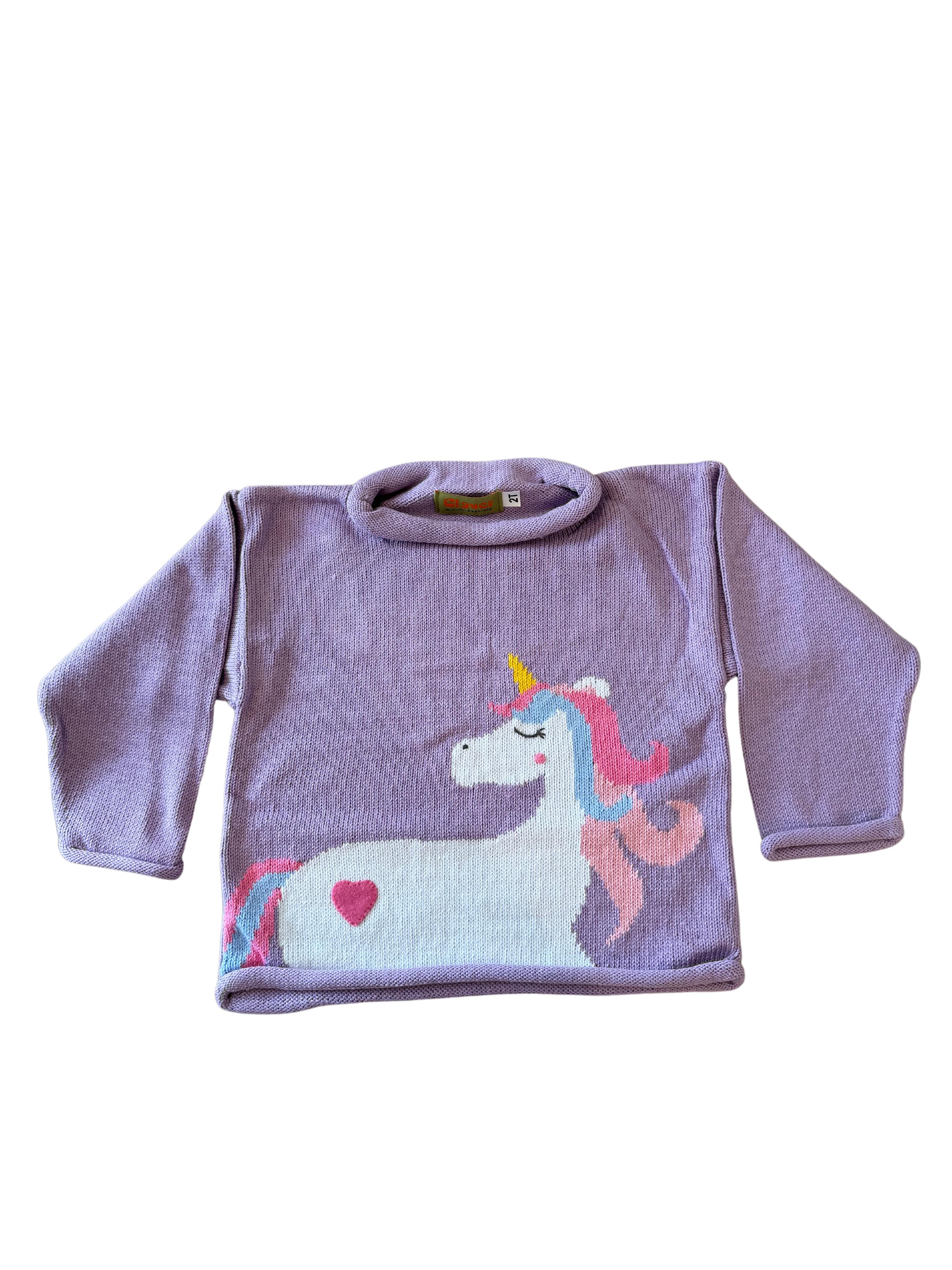 Unicorn Roll Neck Sweater (Toddler)