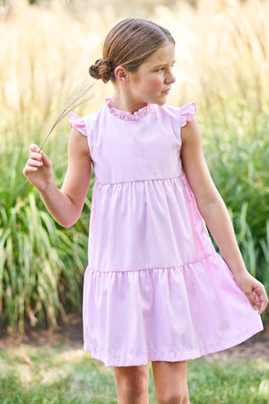 Tiered Charleston Dress - Light Pink Pique