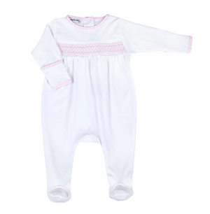 Pink New Beginnings Smocked Footie (Baby)