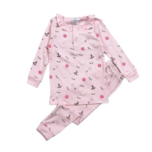 Pink Halloween Pima Two Piece Pajama (Kid)