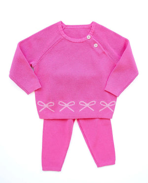 Pink Bows Knit Set (Baby)