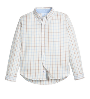 Winthrop Plaid Button Down Shirt (Big Kid)