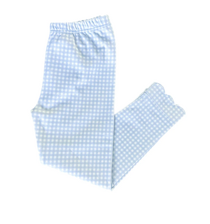 Light Blue Gingham Legging (Toddler)