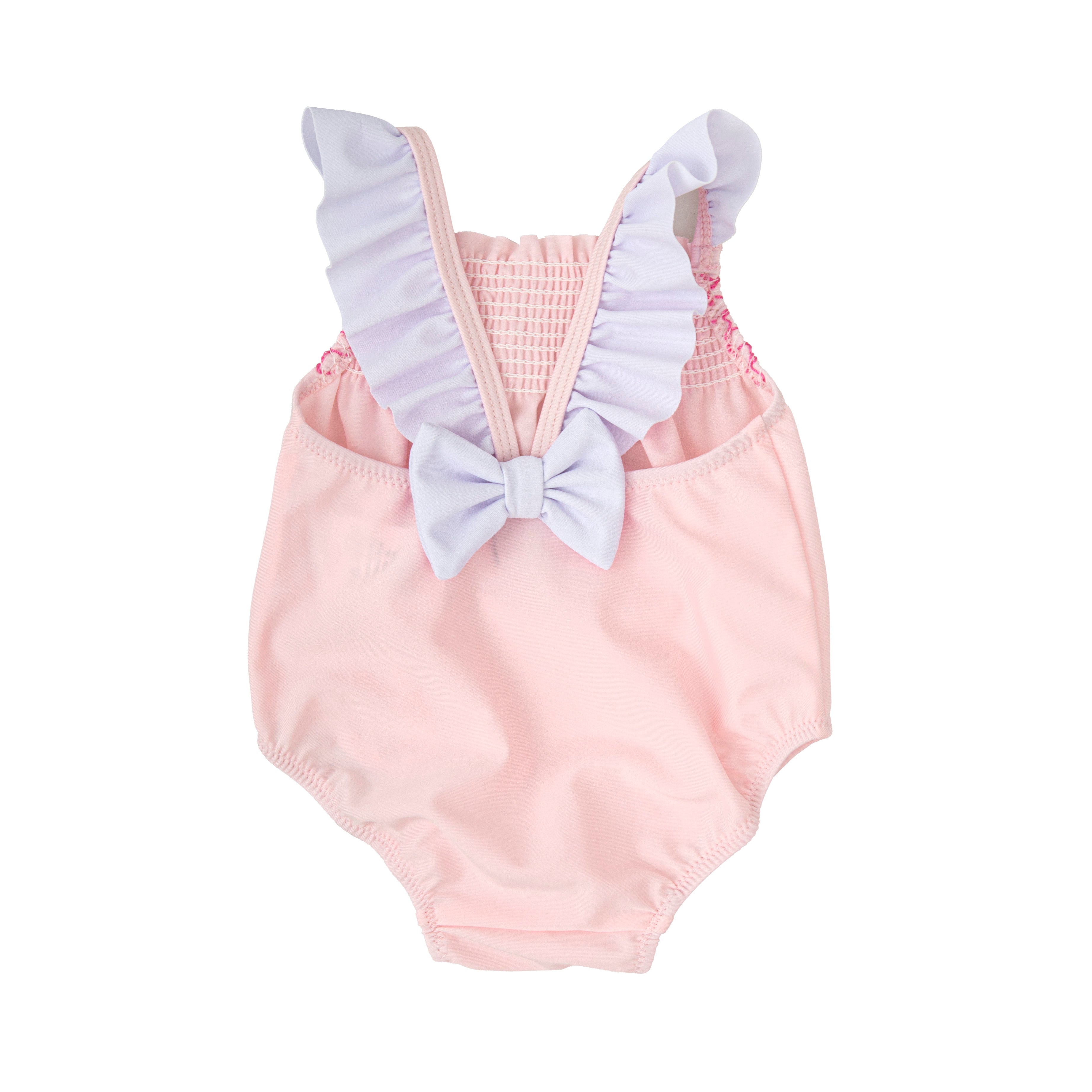 Pink Smocked Swim