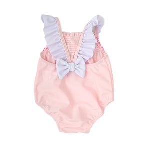 Pink Smocked Swim