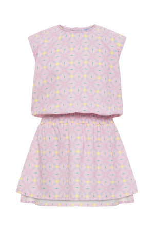 Josie Dress-Aquamarine & Pink Lemonade