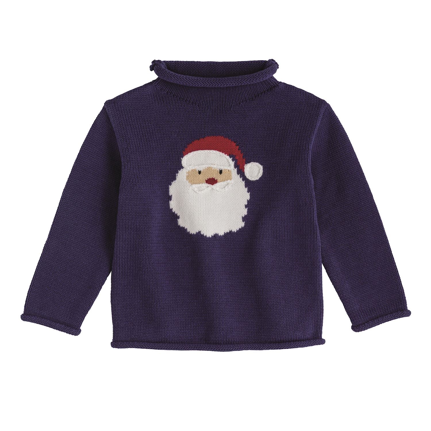 Navy Santa Rollneck Sweater