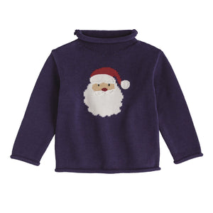 Navy Santa Rollneck Sweater