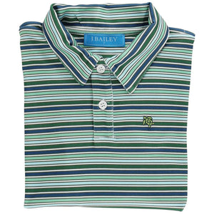 Forest Striped Performance Polo