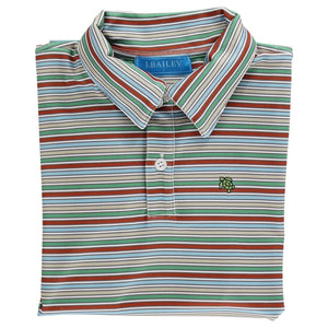 Hazel Striped Performance Polo