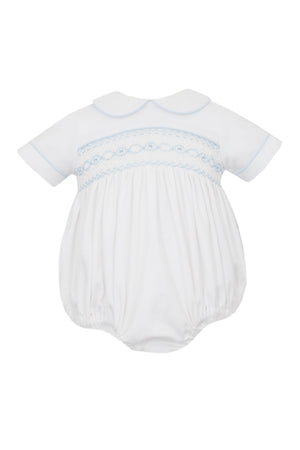 George White Knit Boy Bubble (Infant)