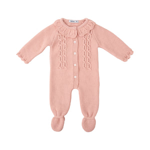 Mauve Knit Playsuit w/ Hat