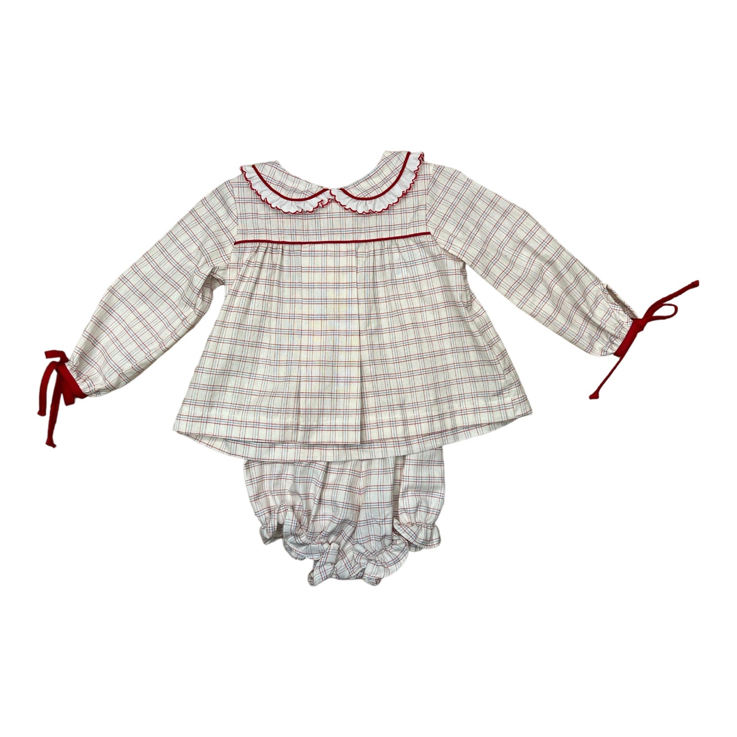 Flora Blue/Red Plaid Bloomer Set (Toddler)