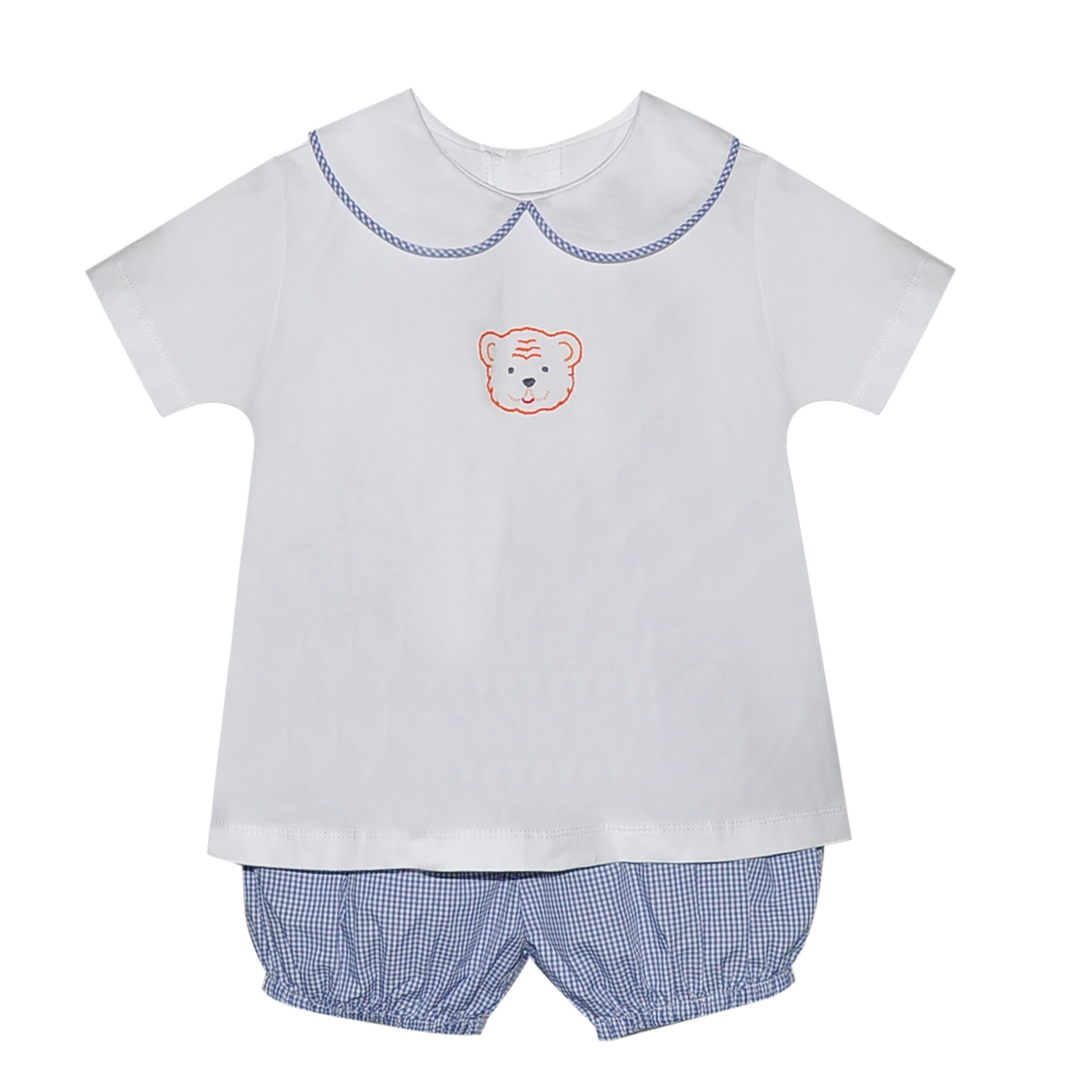 Tiger Navy/Orange Knit Boy Short Set