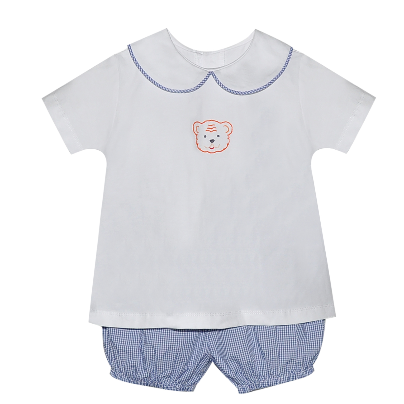 Tiger Navy/Orange Knit Girl Bloomer Set
