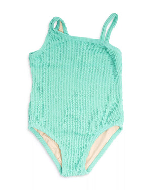 Green Crinkle One Shoulder