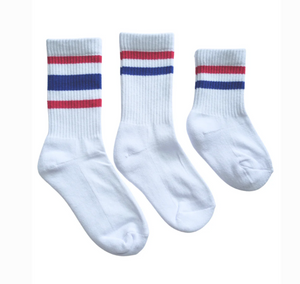 Red & Blue Game Day Socks