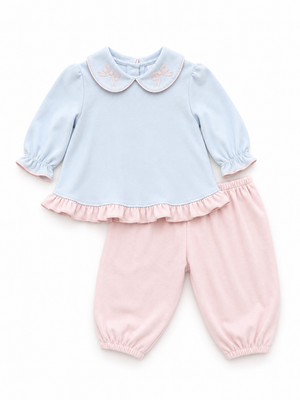 Pink Bow & Ribbon Two Piece Set