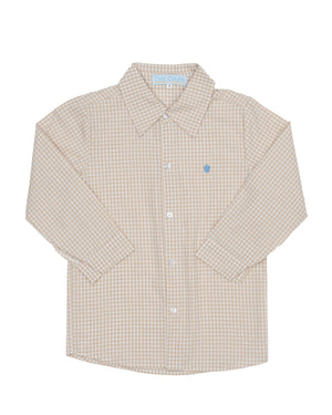 William Tan Check Button Up