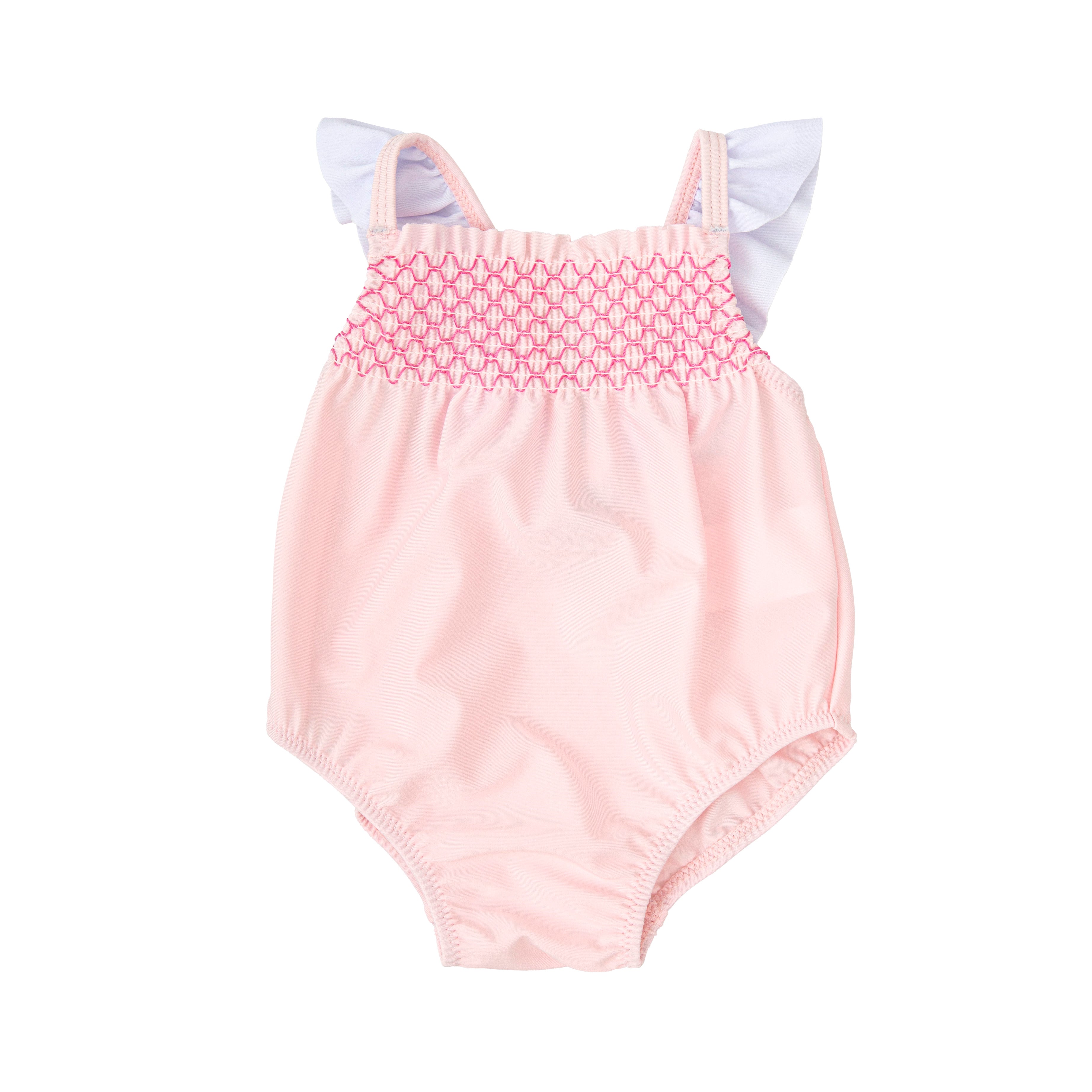 Pink Smocked Swim