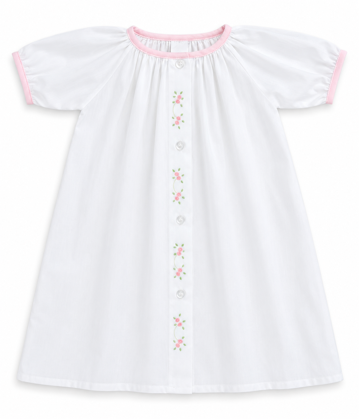 White/Pink Tiny Bud Daygown