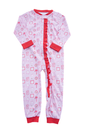 Girl Letter To Santa Zip Up Jammies (Baby)