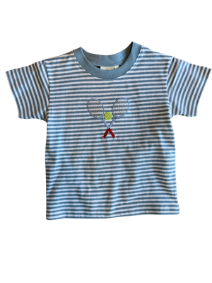 Stripe Crossed Tennis Rackets Top (Toddler)