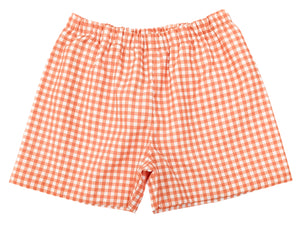 *PRE-ORDER* Orange Gingham Conrad Short (Kid)