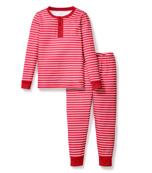 Pima Red Stripe Pajama Set (Toddler)