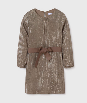 Mocha Sequin Dress