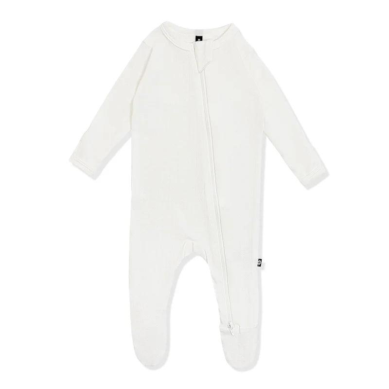 Cloud Pointelle Zippered Footie